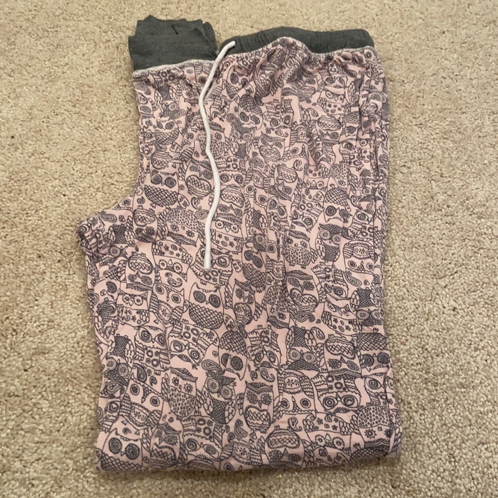 Medium gently worn owl jogger pj pants